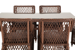 "Латте" обеденная группа плетеная, цвет коричневый