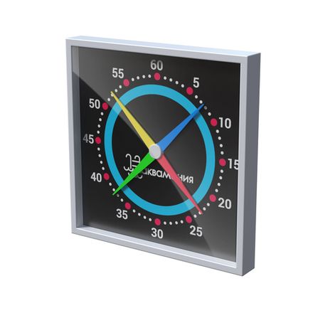 Четырехстрелочный секундомер для бассейна - 950х950х60 мм