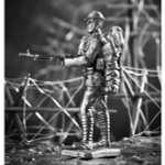 Оловянный солдатик Солдат американского экспедиционного корпуса с автоматической винтовкой Браунинга, 1918 г.