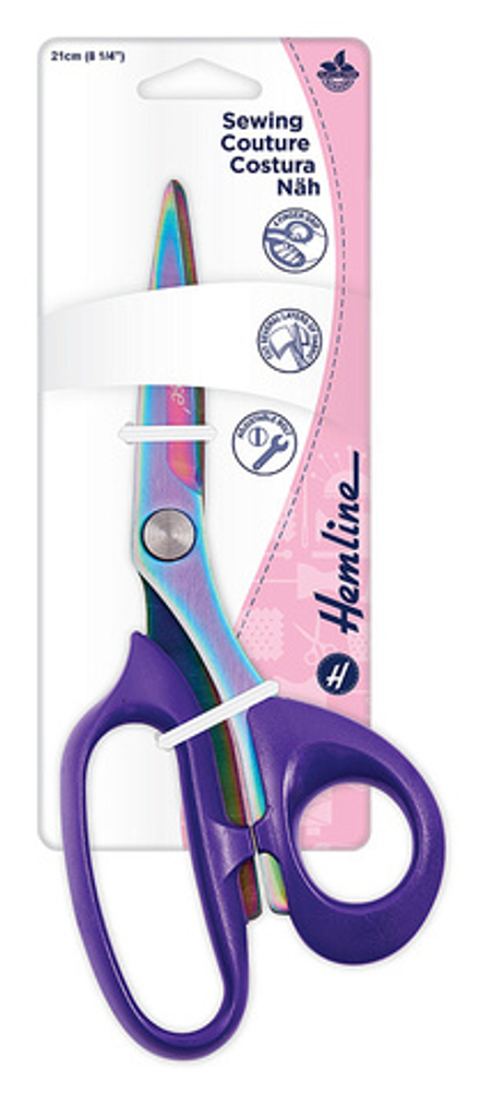 Ножницы для ткани, 21 см, цвет фиолетовый (10702070/220224/3079595/1_Китай)