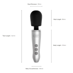 Серебристый мини вибратор-wand 16см Doxy Go Wand Mini Massaging Vibrator