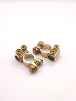 Клеммы аккумуляторные. Клеммы АКБ 2шт. (+) (-). Клемы АКБ крепление болт с гайкой