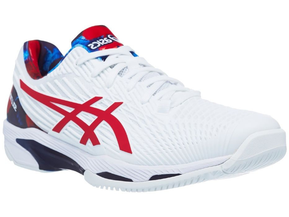 Мужские кроссовки теннисные Asics Solution Speed FF 2 L.E - white/classic red