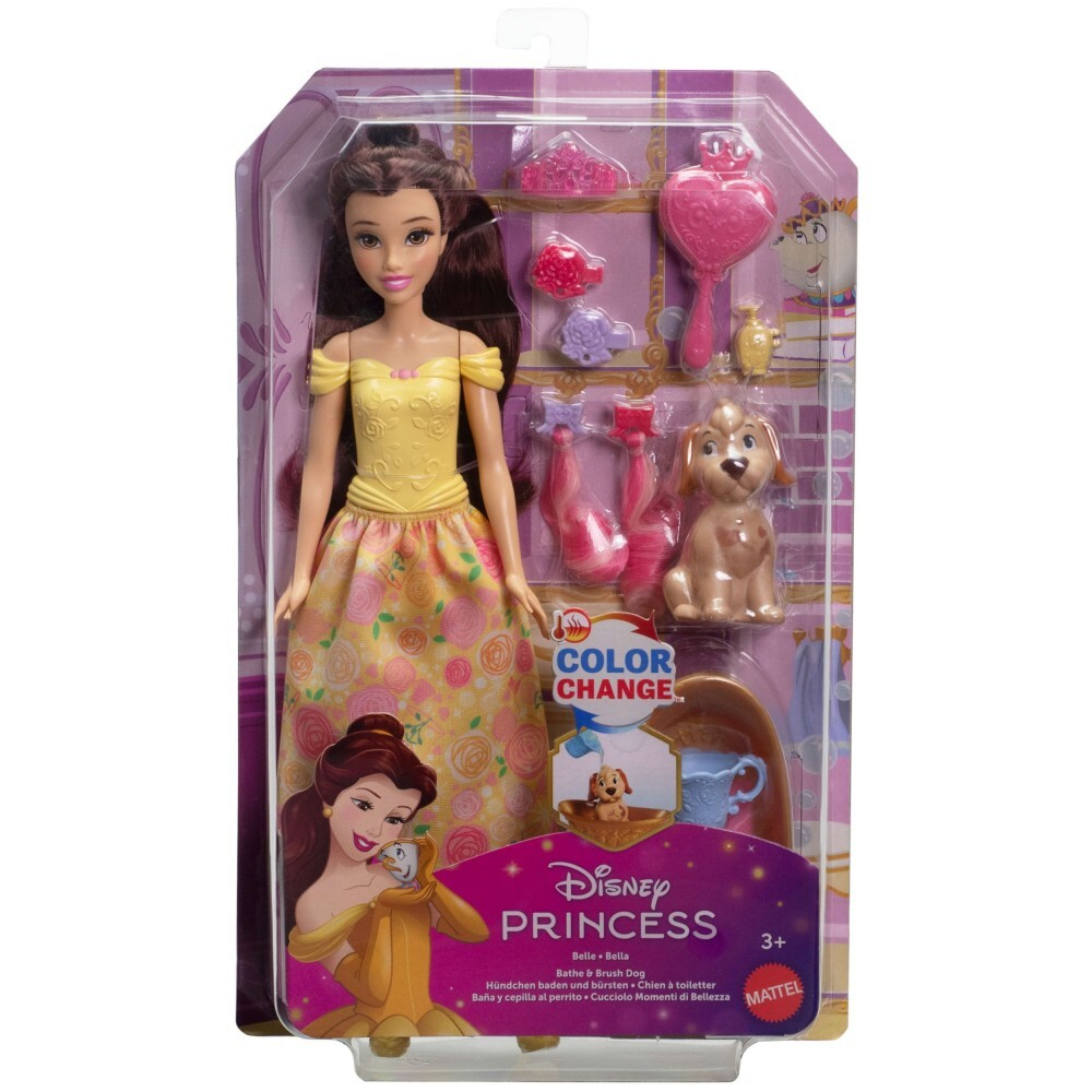 Disney Princess - Принцесса Белла + набор собачки с аксессуарами JFC42
