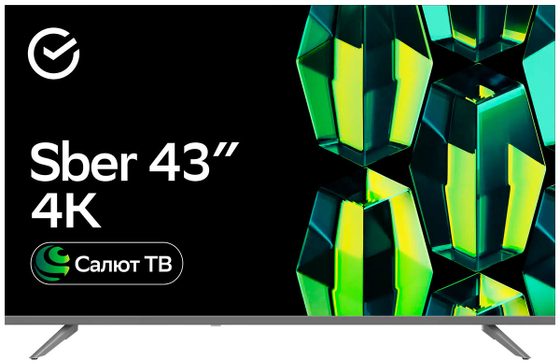ЖК телевизор Sber SDX-43U4014(UHD Smart,Салют ТВ,frameless)