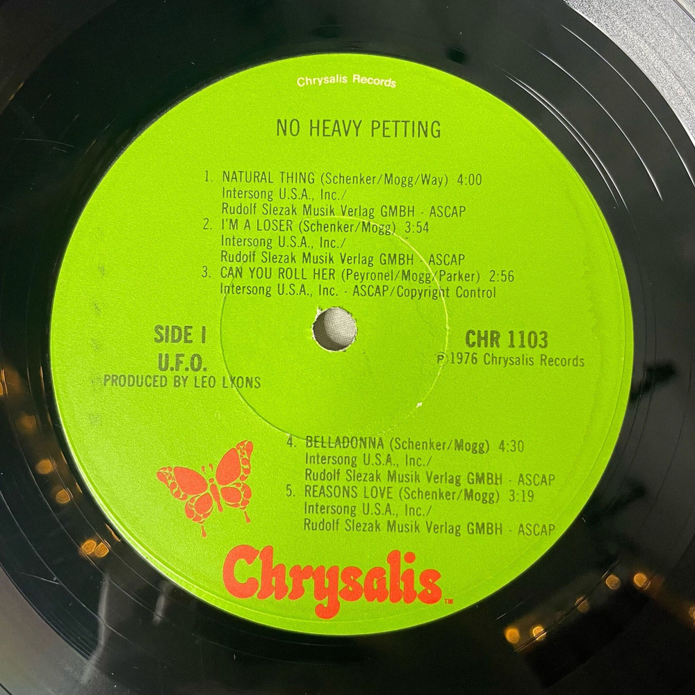 Винтажная виниловая пластинка LP UFO No Heavy Petting (USA 1976) Belladonna
