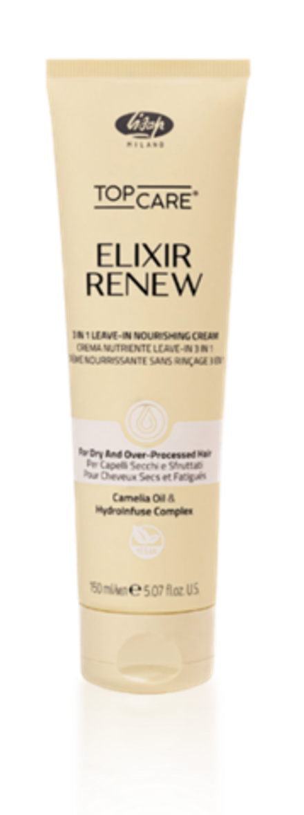 Несмываемый увлажняющий, восстанавливающий крем для сухих и поврежденных волос - Lisap Elixir Renew 150 мл