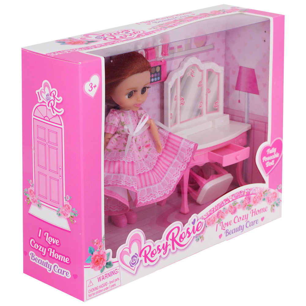 Кукла малышка RR002 с туалетным столиком и аксесс. в кор.