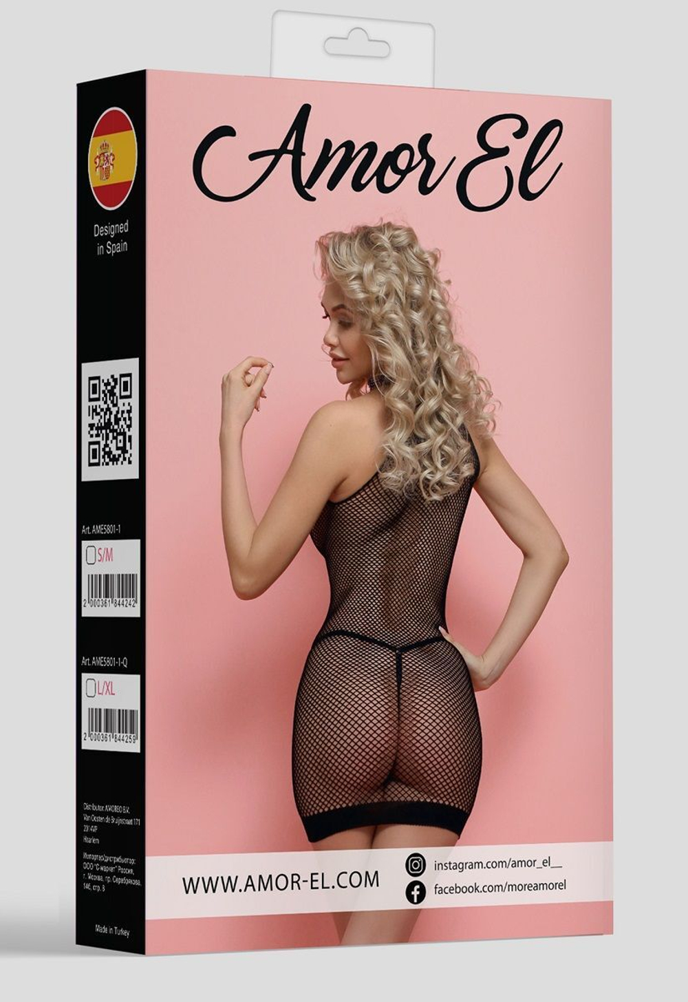 Эротическое мини-платье с высоким воротником (Размер: S-M-L) (Цвет: черный)