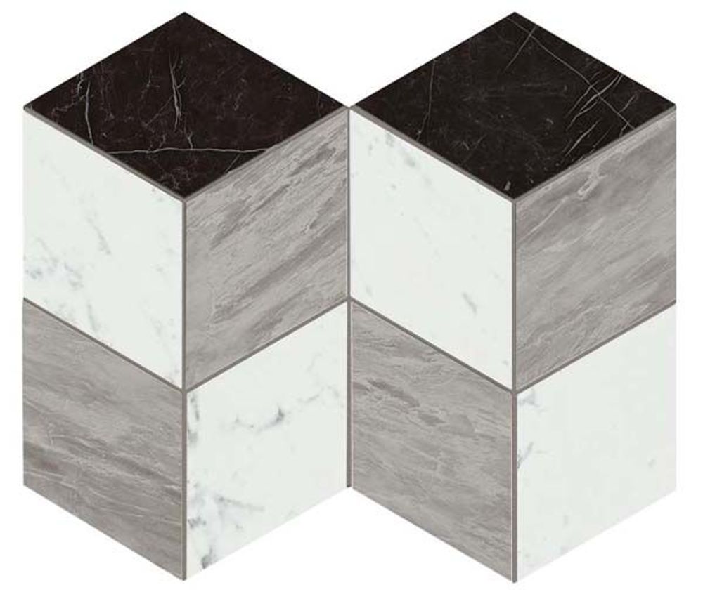 Мозаика Керамогранит Marvel Stone  Mosaico Esagono Geo Cold LAPP.