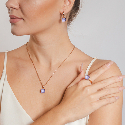 Колье Qudo FIRENZE (G) Rose Water Opal 107001/48-5909