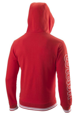 Мужская теннисная кофта Wilson Team II FZ Hoody M - красный