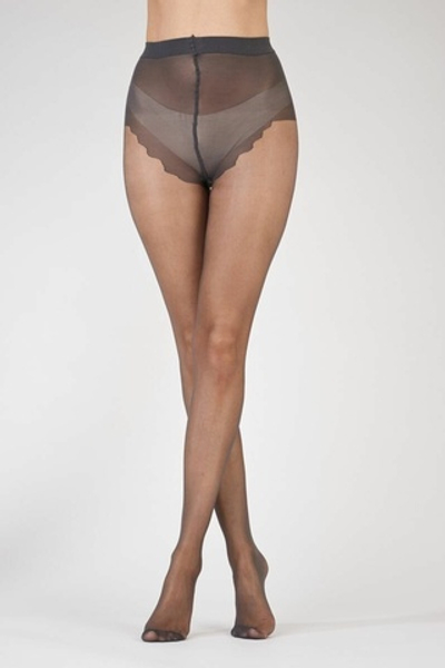 Нейлоновые блестящие колготки (Размер: L) (Цвет: дымчатый)