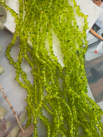 Стеклянные бусины галька, 3-5 мм, нить 80 см, Петрушка