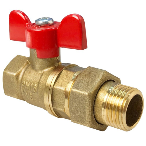 Кран латунный шаровой Valfex.227.LB1 11Б27фт1М, DN 20, PN 40, американка, бабочка