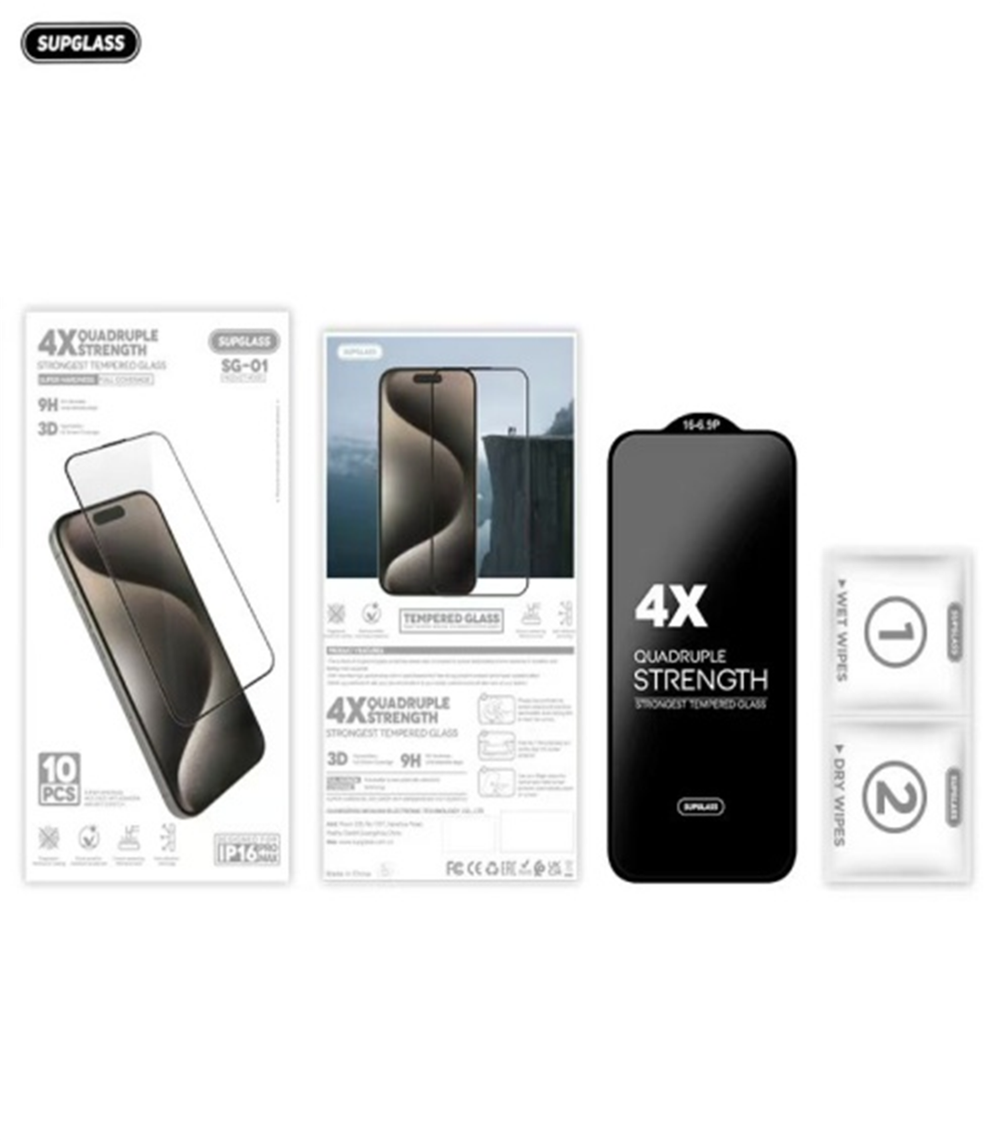 Защитное стекло Supglass SG-01 4X Quadruple Strength Glass 10-in-1 For IP 11/XR (6.1)
