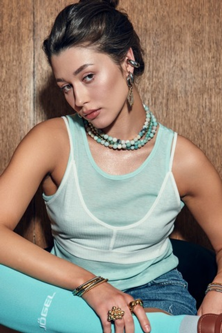 Колье Soft из бусин камня