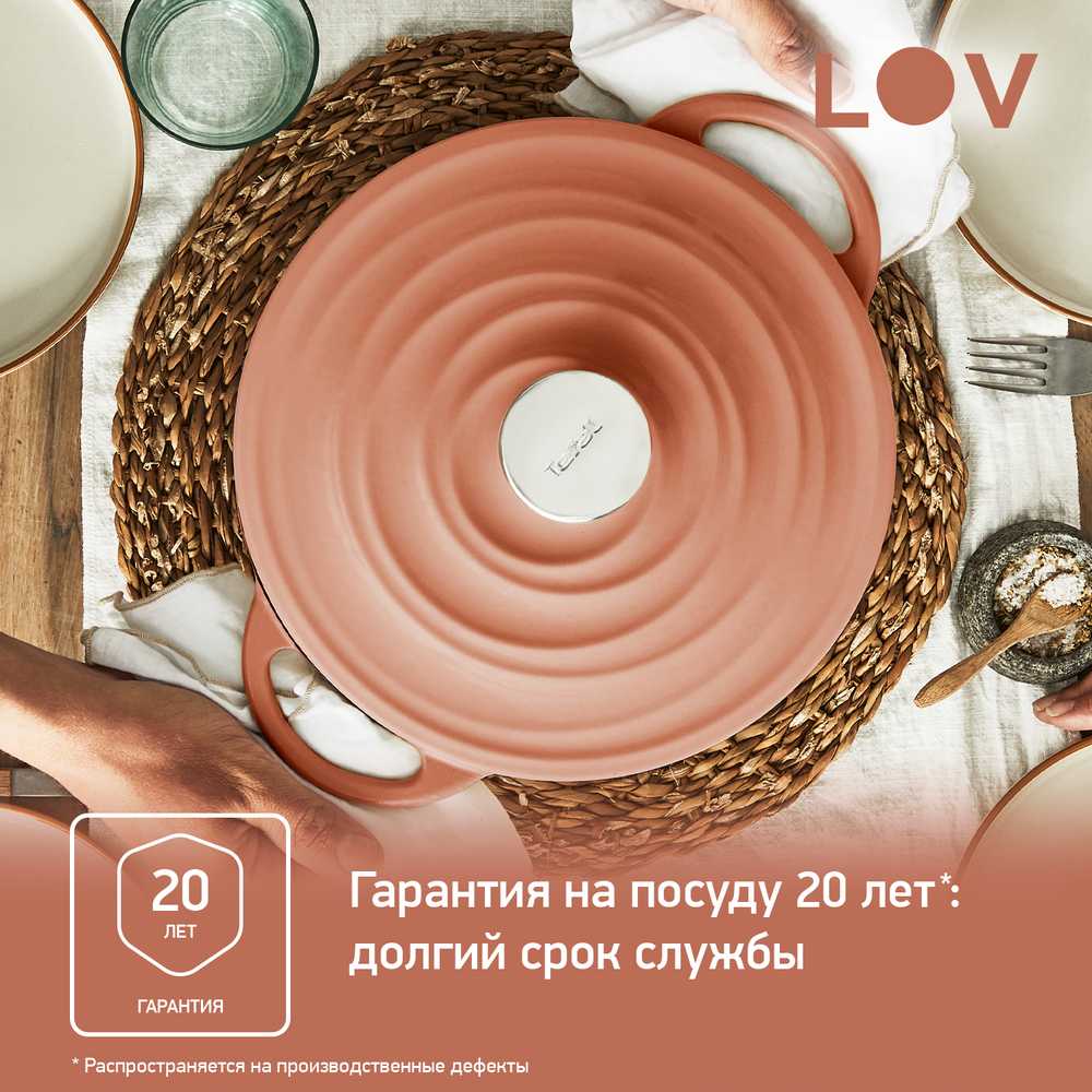 Кастрюля с крышкой Tefal LOV 25 см E2600404