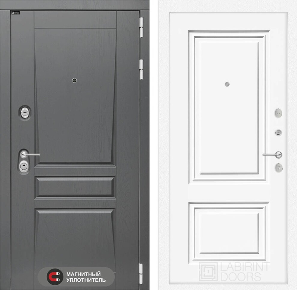Входная дверь в квартиру Лабиринт Платинум 26 - Эмаль RAL 9003