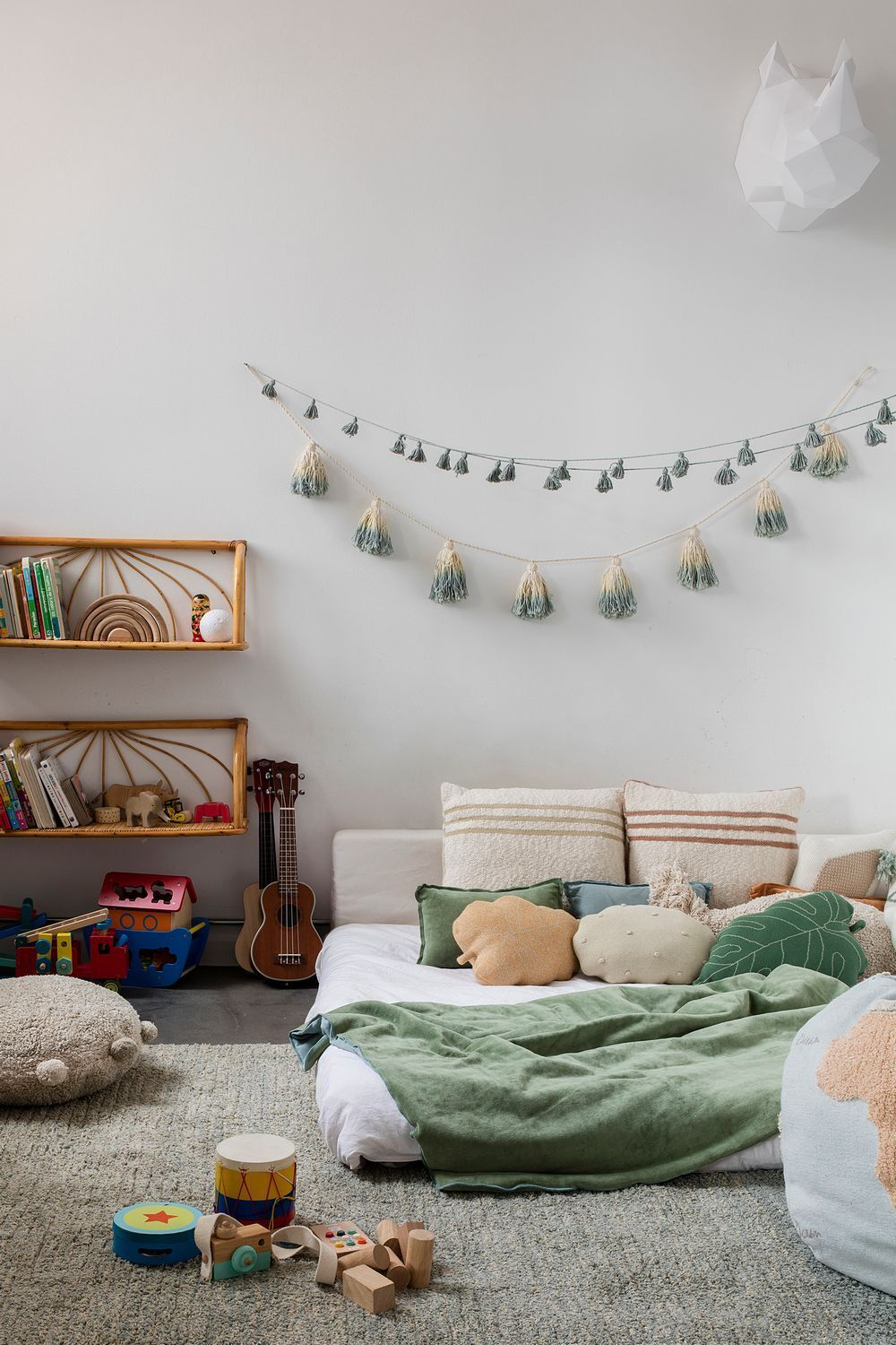 Подушка Lorena Canals Duetto Olive/Natural (40 x 40 см)