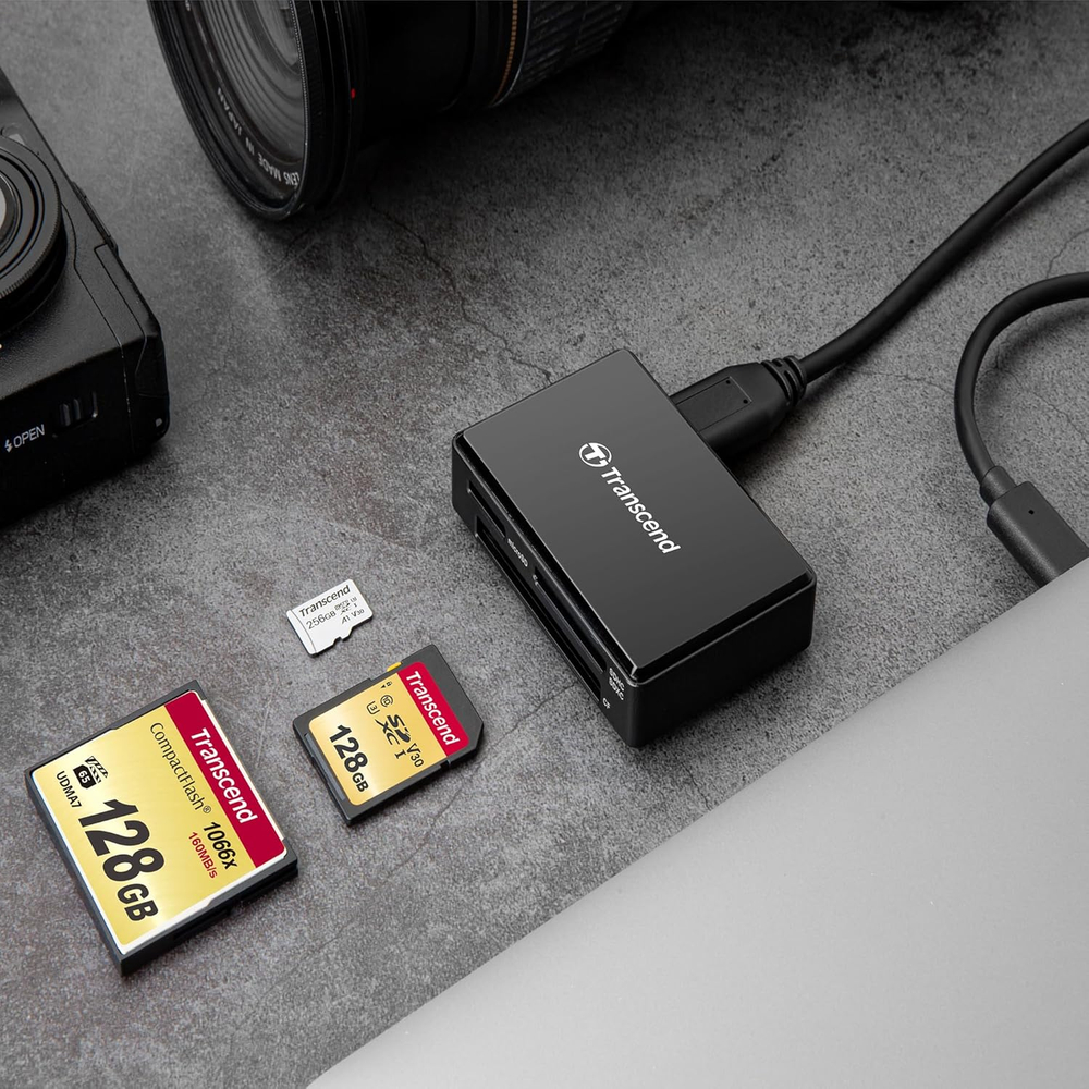 Картридер Transcend TS-RDC8K2 MicroSD/SD/CF USB 3.2 Gen 1 Type-C