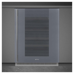 Винный шкаф SMEG CVI138RS3 (петли справа) серебристое стекло