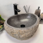 Раковина из речного камня RS-63562 (45*40*16) 0122