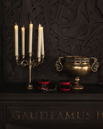 Черно-красные наручники Scandal из натуральной кожи со стальной цепочкой (Цвет: черный)