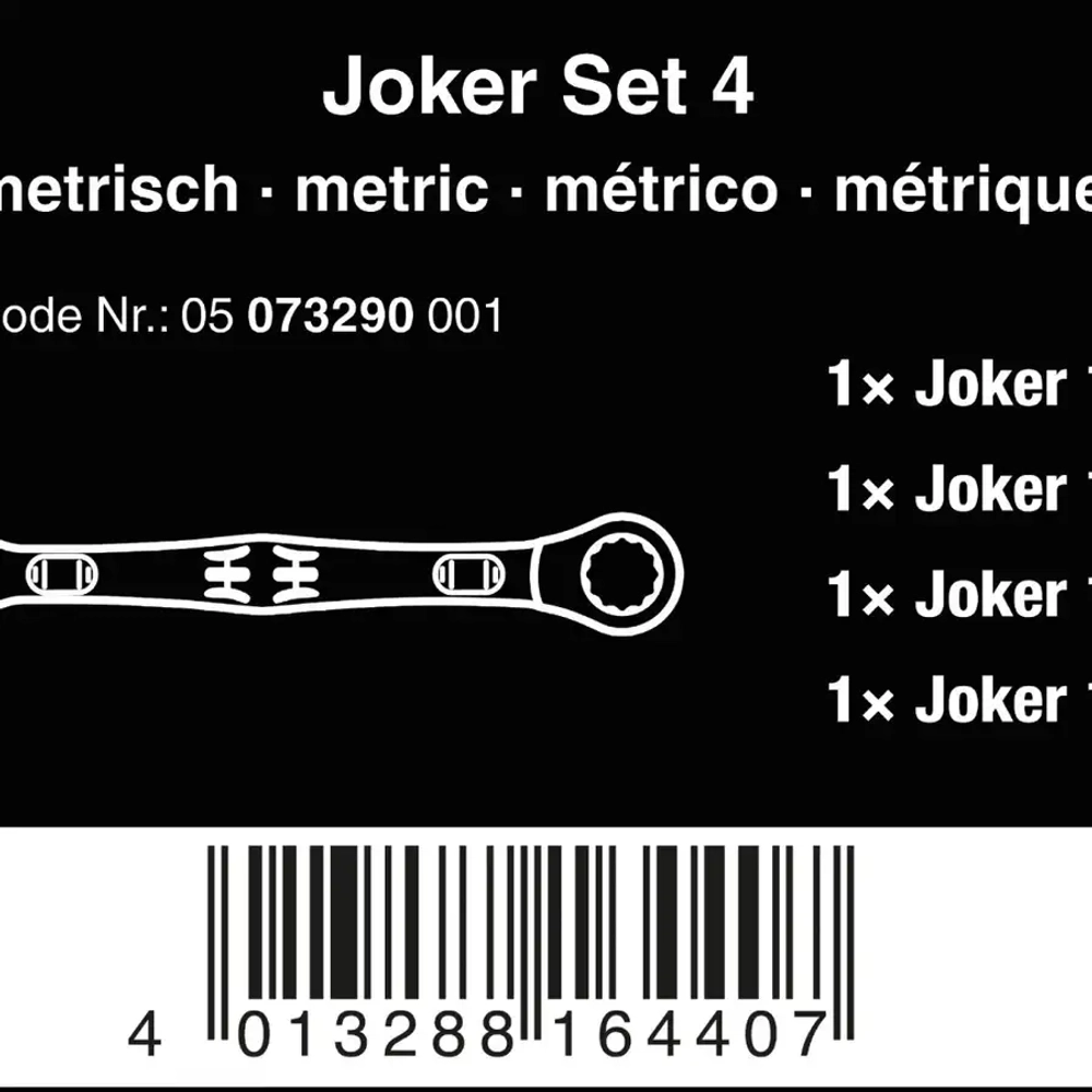 Набор гаечных ключей с трещоткой Joker 6000 Set 1 WERA 05073290001