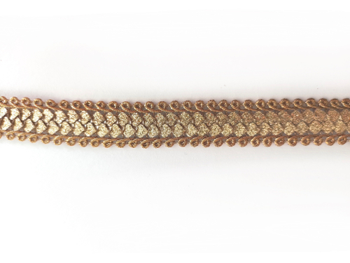 Тесьма металлизированная "Чешуя" 1,5см золото