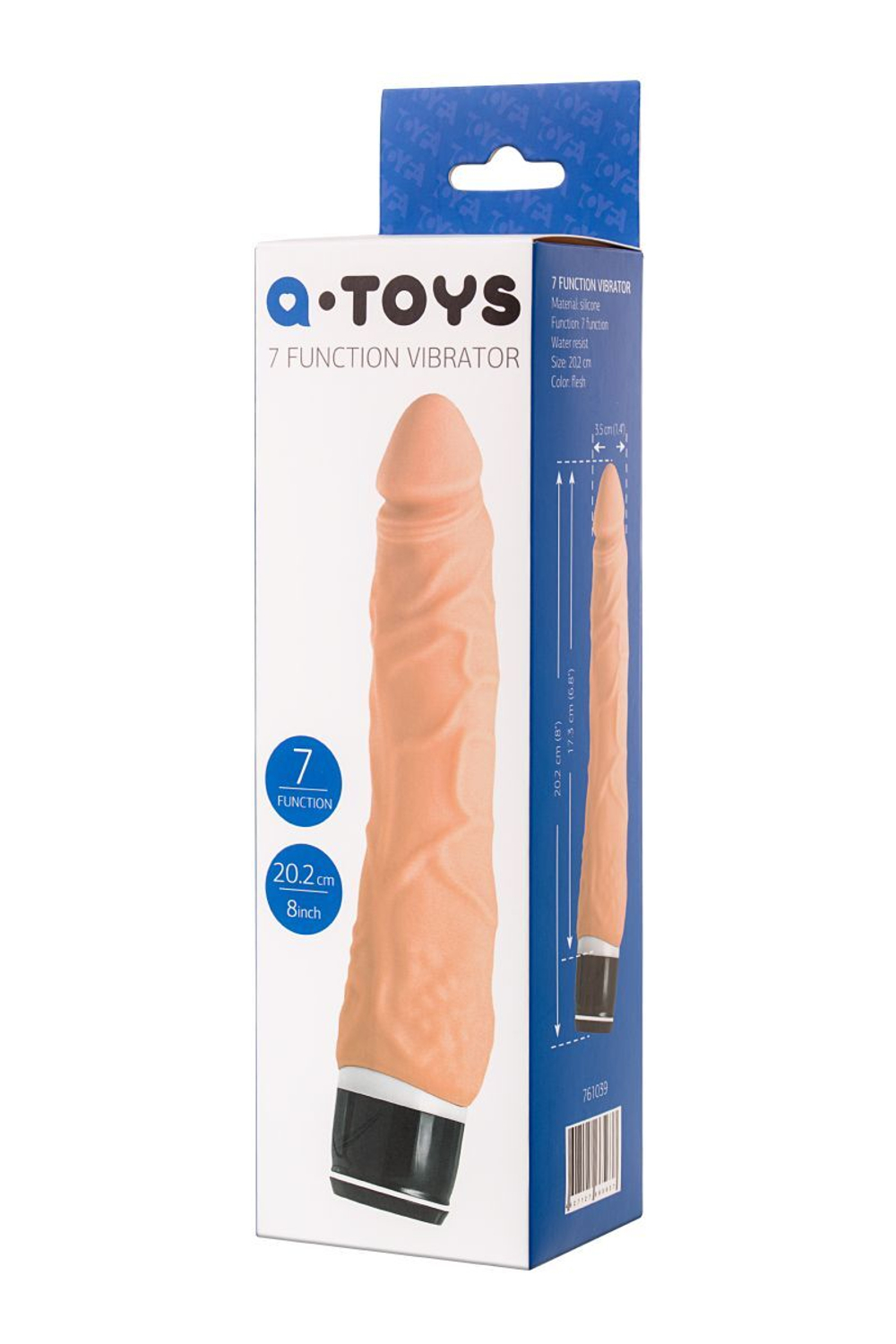 Телесный реалистичный мультискоростной вибратор A-Toys - 20,2 см.