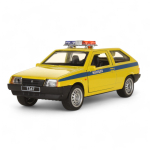 Модель ин. мет. "Lada-2108 "Спутник" полиция" 12см, свет-звук, двери, коробка 2108-12-SLPOL-YE (Технопа