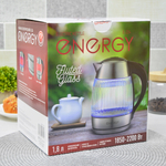 Чайник электрический 1,8л ENERGY E-224, рифлёное стекло