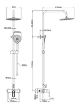 Душевая система WONZON & WOGHAND WW-B2166-A-MB черный матовый