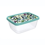 Контейнер для продуктов прямоугольный 0,5л с декором (зеленый)