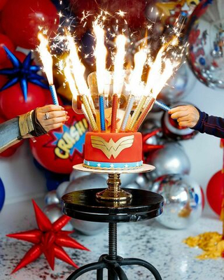 Свеча Фонтан для торта, 30 сек, 12 см