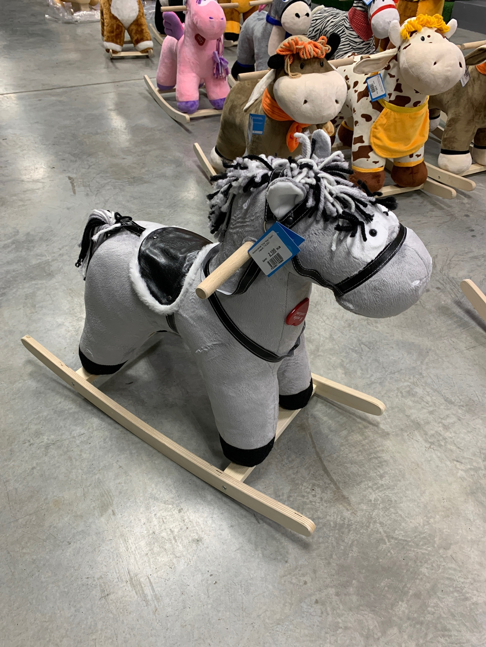 Качалка мягкая Тутси "Конь "Свэн" (серый), 715-2021