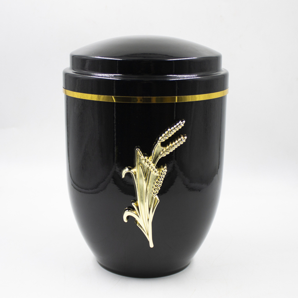 Урна для праха металл черный глянец "Колос"