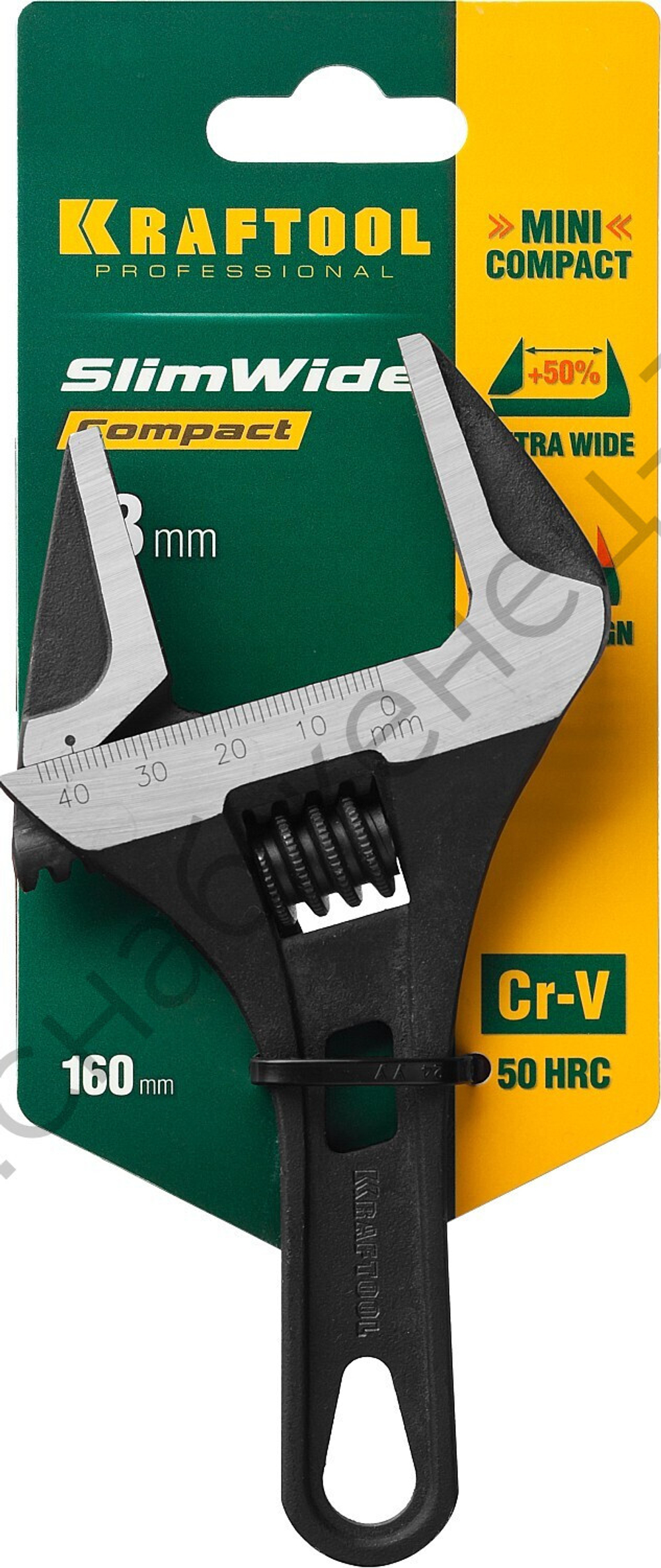 KRAFTOOL SlimWide Compact, 160 / 44 мм, Разводной ключ (27266-25)