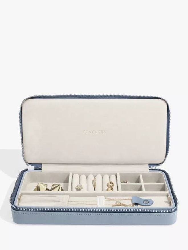 Органайзер для украшений дорожный Stackers Sleek Necklace Travel Box (Blush Pink) (голубой / Dusky Blue)