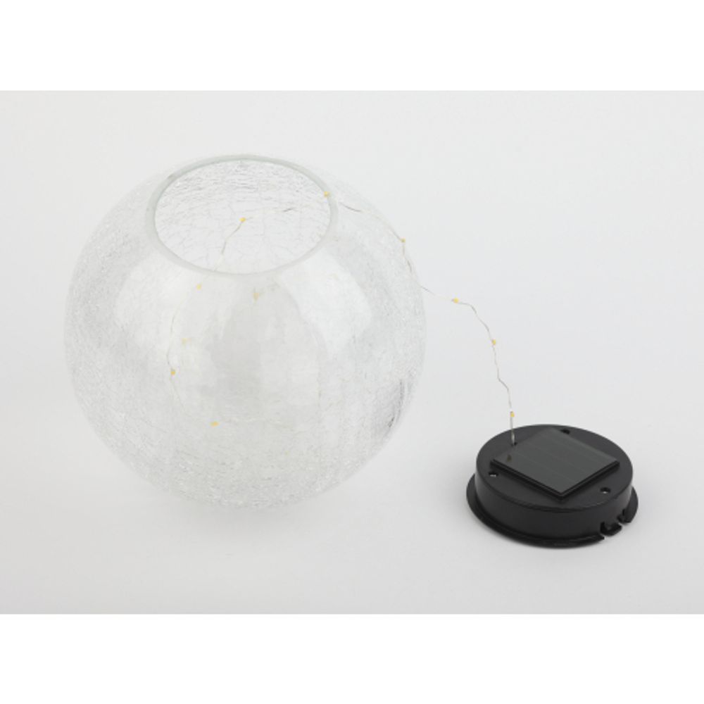 ERASF08-25 ЭРА Садовый светильник Шар на солнечной батарее, 20 LED 20 cм