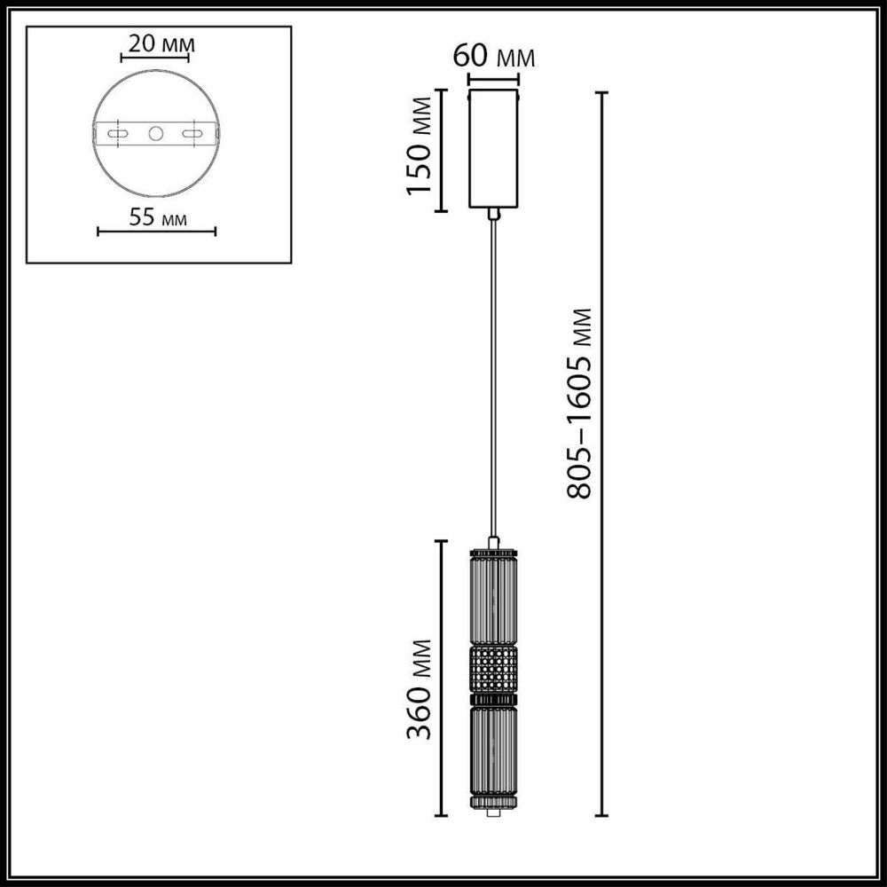 5456/12L ODL_EX Подвес LED 12W 4000K COLLIER L-VISION