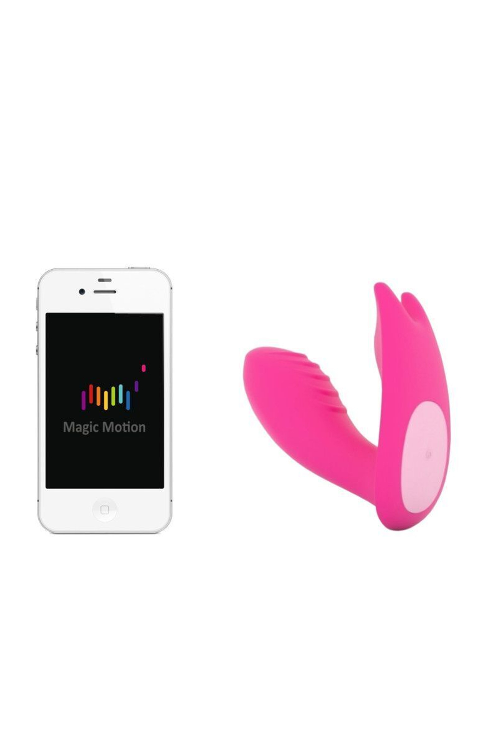 Розовый вагинально-клиторальный стимулятор MAGIC EIDOLON (Цвет: розовый)