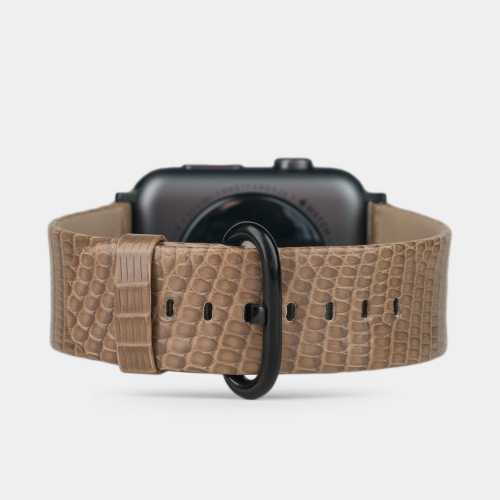 Ремешок для Apple Watch 40/41/42 mm из кожи ящерицы,  цвета кофе