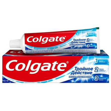 Colgate зубная паста Тройное действие Экстра отбеливание 100 мл