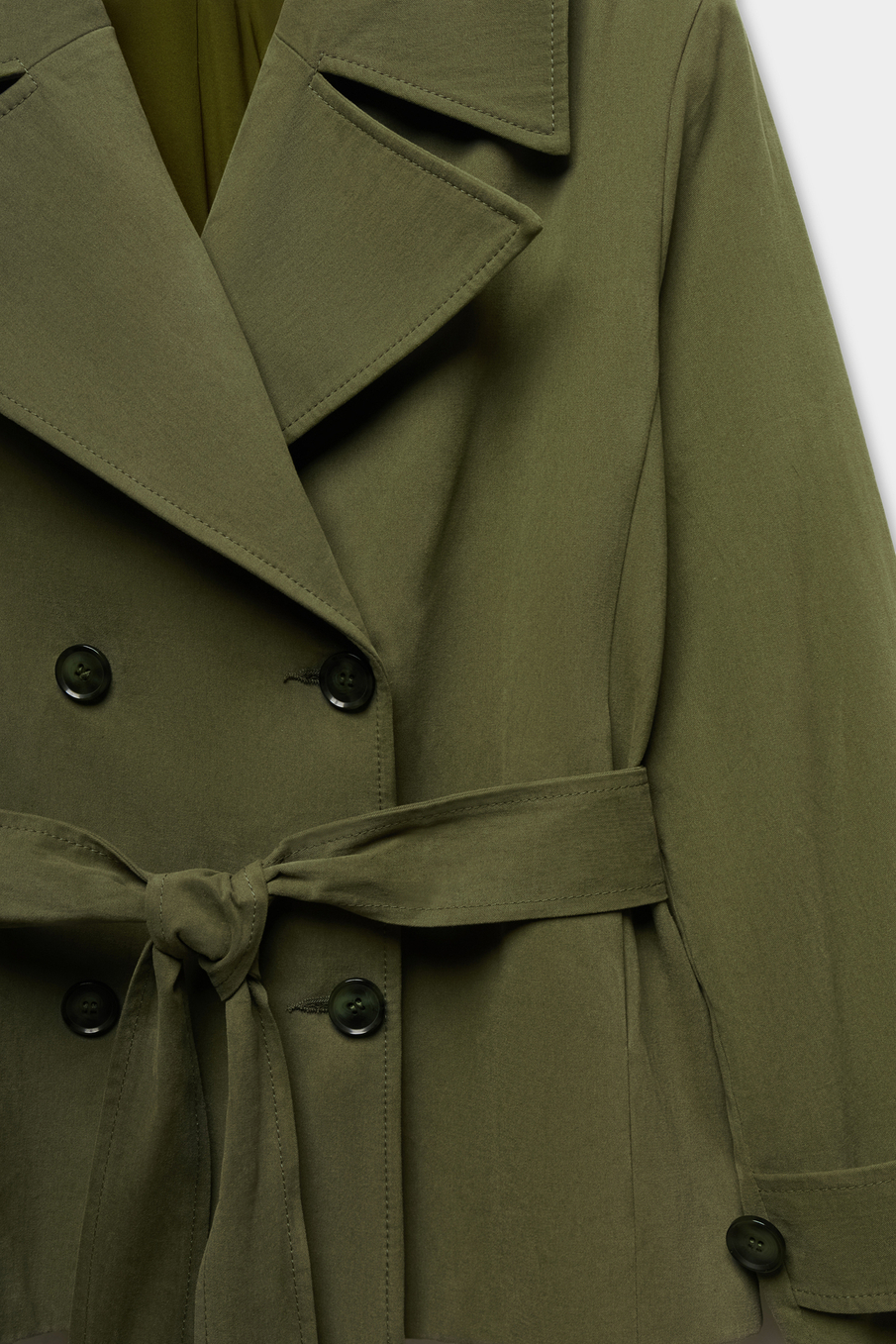 Укороченный тренч из плащевой ткани Укороченный тренч из плащевой ткани