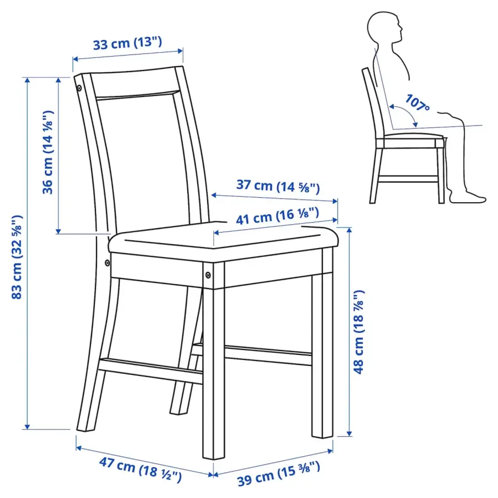 Стул - IKEA PINNTORP, 83х40х49 см, светло-коричневый-каторп натуральный, ПИННТОРП ИКЕА