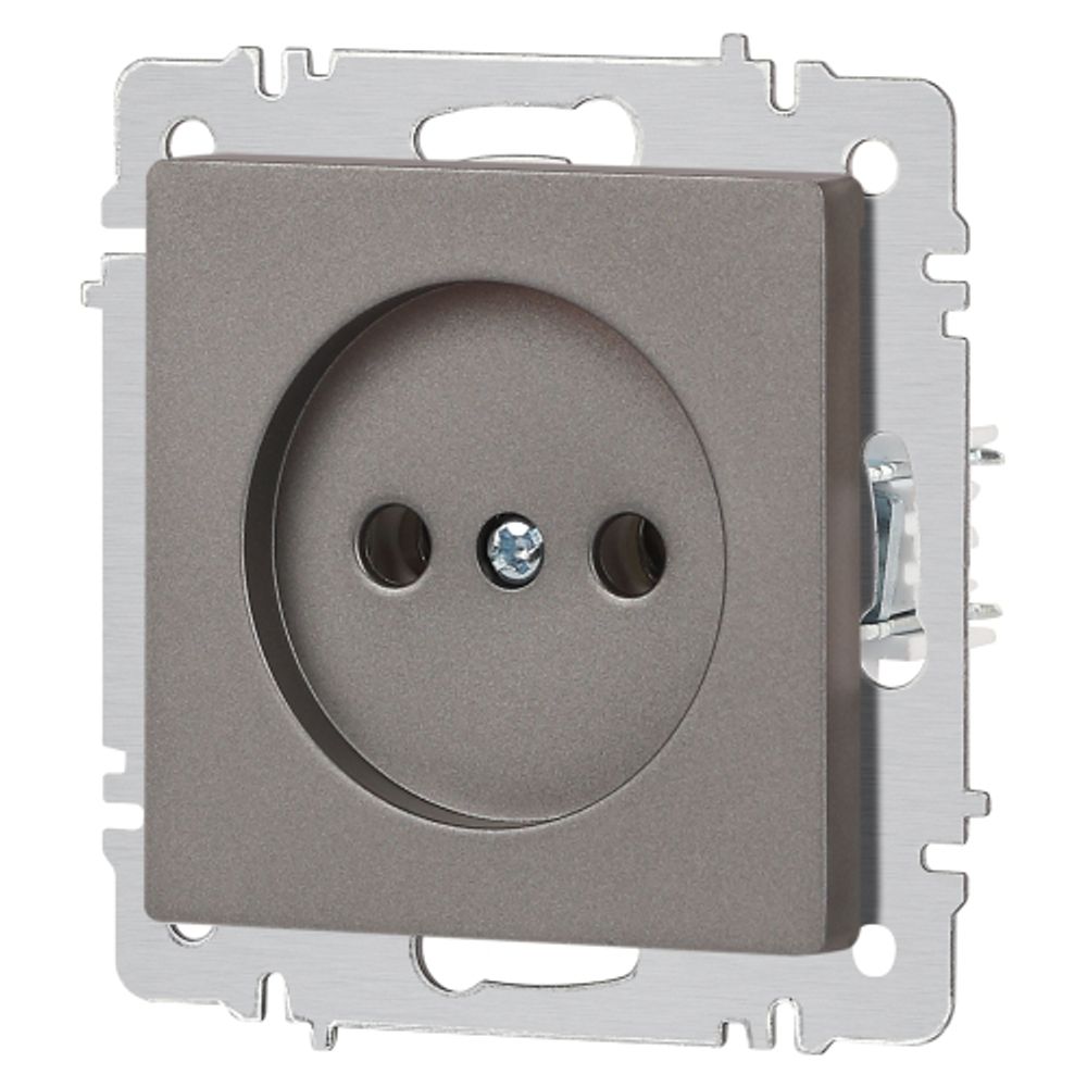 Розетка Intro Accent 6-201-09 2P 16А-250В IP20 СУ AL/CU титан