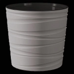 Кашпо для цветов пластиковое 8л d-26см «Модерн Мини» Серый жемчуг
