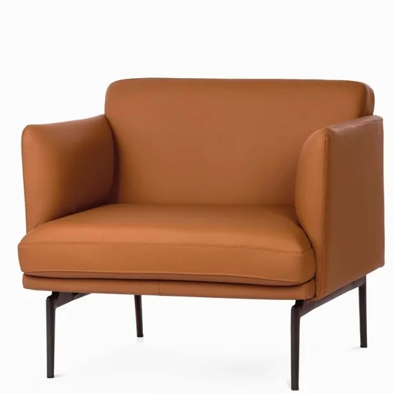 Кресло Bisq, коричневвая кожа